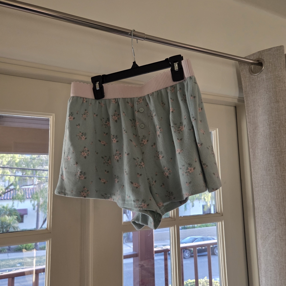 Honeydew Intimates Mint Floral Sleep Shorts Size Medium